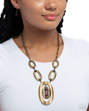 Load image into Gallery viewer, Paparazzi OVAL the Top - Brass Necklace

