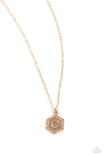 Load image into Gallery viewer, Paparazzi Emblematic Elegance Initial C - Gold Necklace
