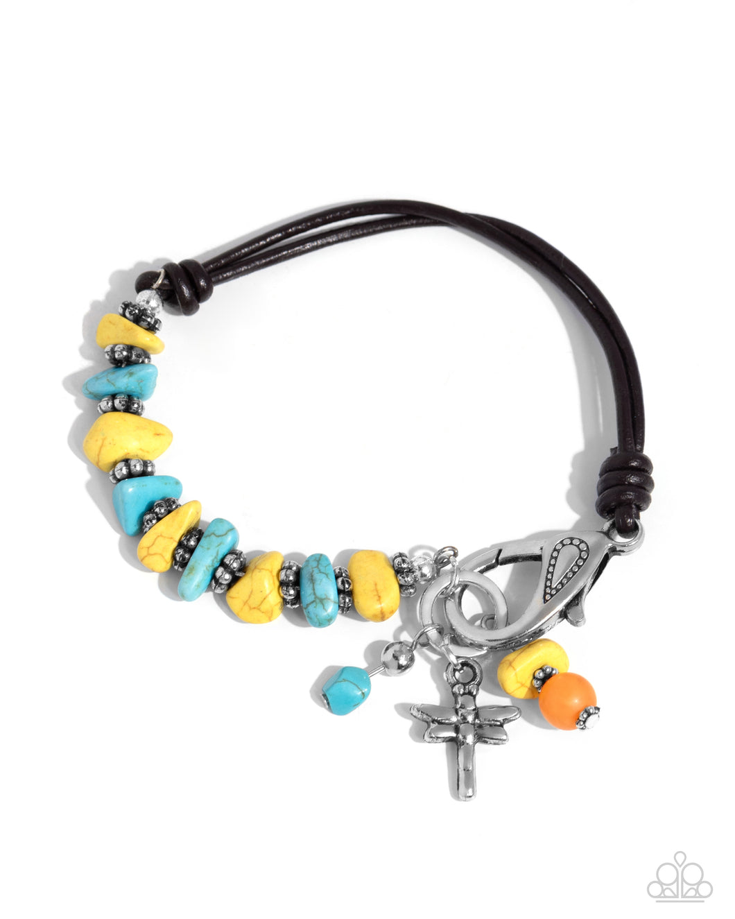 Paparazzi Daring Dragonfly - Yellow Bracelet