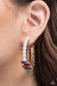 Paparazzi Modest Maven - Gold Earrings