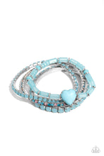 Load image into Gallery viewer, Paparazzi True Loves Theme - Blue Bracelet
