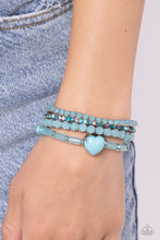 Load image into Gallery viewer, Paparazzi True Loves Theme - Blue Bracelet
