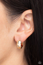 Load image into Gallery viewer, Paparazzi Hinged Halftime - Gold Earrings
