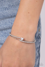 Load image into Gallery viewer, Paparazzi Sensational Sweetheart - White Bracelet
