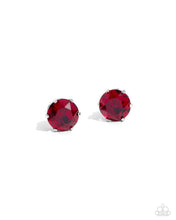 Load image into Gallery viewer, Paparazzi Breathtaking Birthstone (January)- Red Earrings
