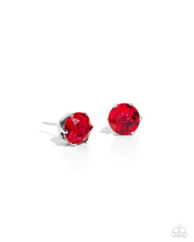 Load image into Gallery viewer, Paparazzi Breathtaking Birthstone (July) - Red Earrings
