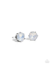 Load image into Gallery viewer, Paparazzi Breathtaking Birthstone (October) - White Earrings
