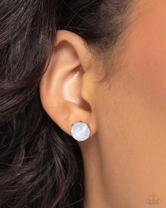 Paparazzi Breathtaking Birthstone (October) - White Earrings