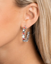 Load image into Gallery viewer, Paparazzi Star Spangled Statement - Red Earrings
