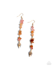 Load image into Gallery viewer, Paparazzi Game of STONES - Orange Earrings
