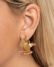 Load image into Gallery viewer, Paparazzi No WINGS Attached - Gold Earrings
