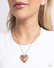 Load image into Gallery viewer, Paparazzi Hallucinatory Hearts - Orange Necklace
