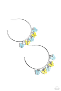 Paparazzi Bemusing Butterflies - Blue Earrings