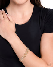 Load image into Gallery viewer, Paparazzi By a Show of STRANDS - Gold Bracelet
