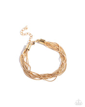 Load image into Gallery viewer, Paparazzi By a Show of STRANDS - Gold Bracelet
