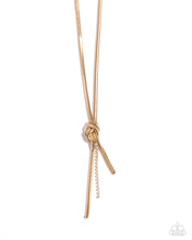 Load image into Gallery viewer, Paparazzi Knotted Keeper - Gold Necklace
