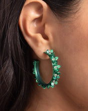 Load image into Gallery viewer, Paparazzi Fashionable Flower Crown - Green Earrings
