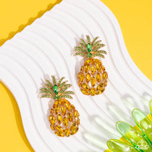 Load image into Gallery viewer, Paparazzi Pineapple Pizzazz - Yellow Earrings
