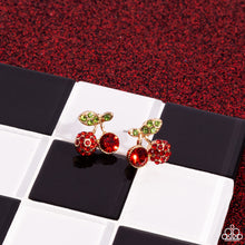 Load image into Gallery viewer, Paparazzi Cherry Candidate - Gold Earrings
