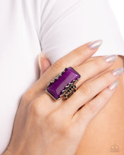 Load image into Gallery viewer, Paparazzi Scalloped Stone - Purple Ring
