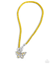 Load image into Gallery viewer, Paparazzi On SHIMMERING Wings - Yellow Necklace
