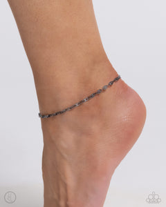 Paparazzi Linked Legacy - Black Ankle Bracelet