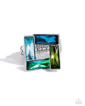 Load image into Gallery viewer, Paparazzi Sinuous Square - Blue Ring
