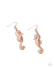 Load image into Gallery viewer, Paparazzi Seahorse Sheen - Copper Earrings
