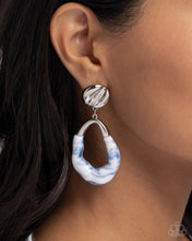 Load image into Gallery viewer, Paparazzi High-Sheen Swirls - Blue Earrings
