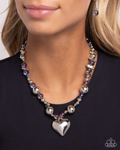 Load image into Gallery viewer, Paparazzi Glistening Gossip - Purple Necklace
