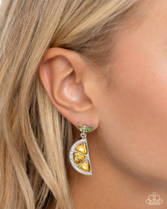 Paparazzi Lady Lemon - Yellow Earrings