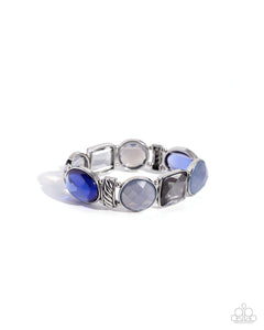 Paparazzi Glassy Generosity - Blue Bracelet