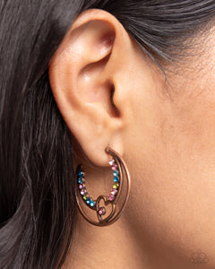 Paparazzi Sympathetic Sweetheart - Copper Earrings