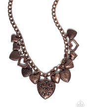 Load image into Gallery viewer, Paparazzi Heart Hangout - Copper Necklace
