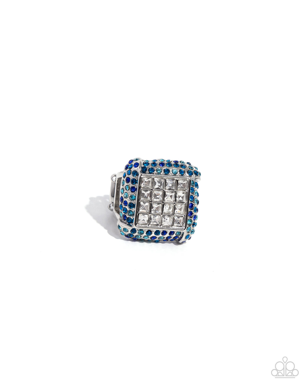 Paparazzi Medium SQUARE - Blue Ring