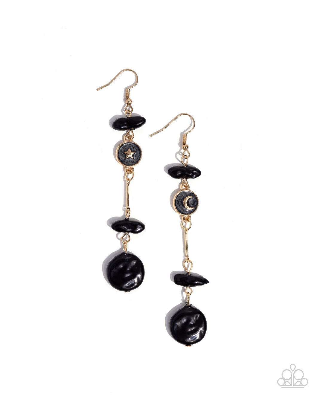 Paparazzi Blissful Balance - Black Earrings