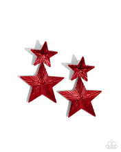 Load image into Gallery viewer, Paparazzi Patriotic Promise - Red Earrings
