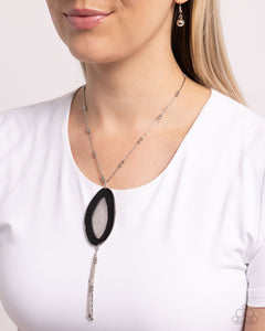 Paparazzi Geode Gamble - Black Necklace