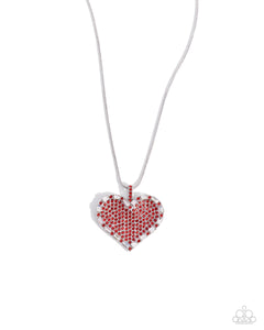 Paparazzi Affectionate Advance - Red Necklace