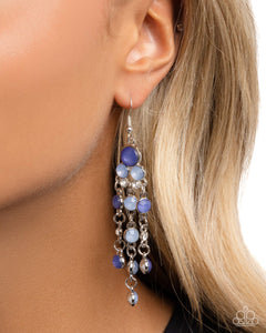 Paparazzi Cascading Clarity - Blue Earrings