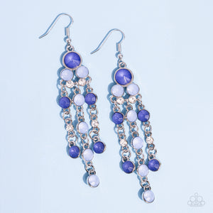 Paparazzi Cascading Clarity - Blue Earrings