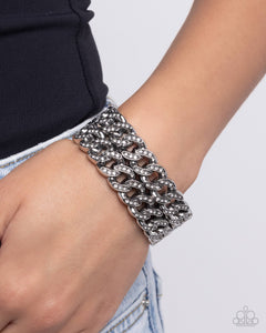 Paparazzi Braided Bandit - White Bracelet