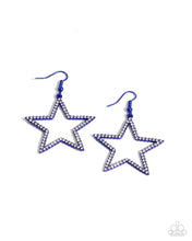 Load image into Gallery viewer, Paparazzi Streamlined Stars - Blue Earrings
