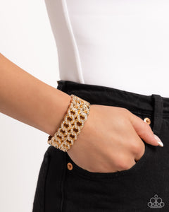 Paparazzi Braided Bandit - Gold Bracelet