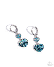 Load image into Gallery viewer, Paparazzi Delightful Valentines Day - Blue Earrings
