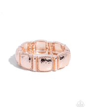 Load image into Gallery viewer, Paparazzi Textured Tranquility - Rose Gold Bracelet
