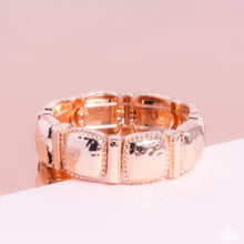 Load image into Gallery viewer, Paparazzi Textured Tranquility - Rose Gold Bracelet
