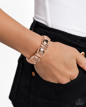 Load image into Gallery viewer, Paparazzi Textured Tranquility - Rose Gold Bracelet
