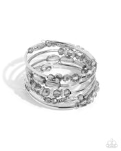 Load image into Gallery viewer, Paparazzi Sassy Stack - Silver Bracelet
