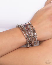 Load image into Gallery viewer, Paparazzi Sassy Stack - Silver Bracelet
